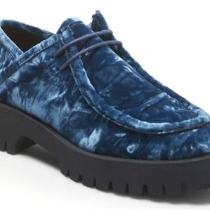Free People Convertible Velvet Loafers Disco Indigo